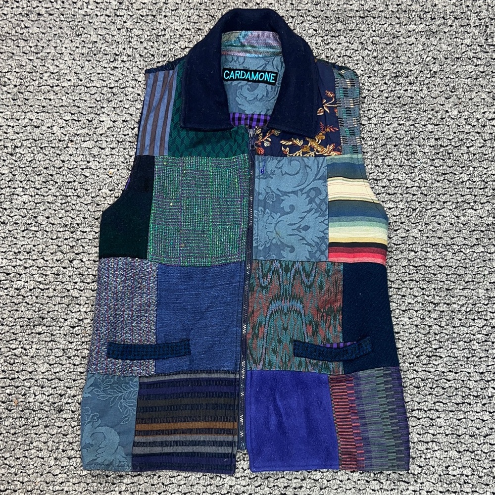 Multicolor Patchwork Vest - image 1